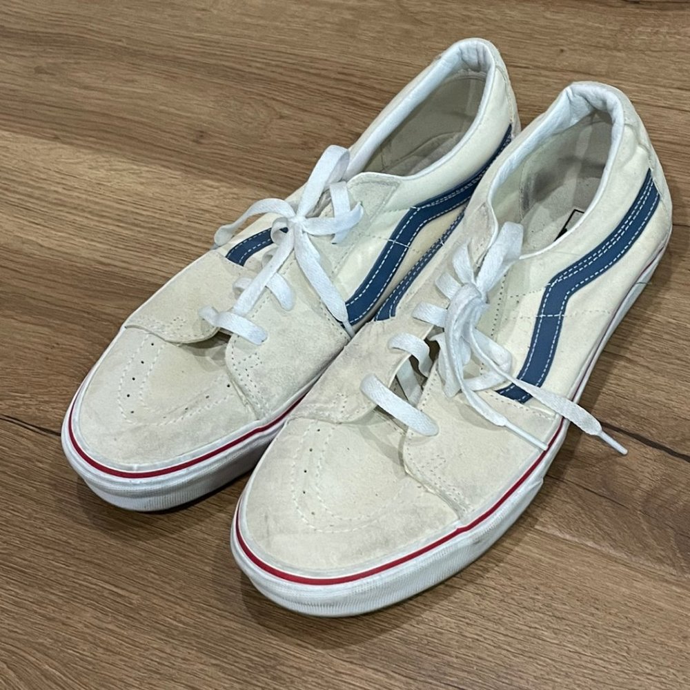 VANS ivory suede sneakers shoes